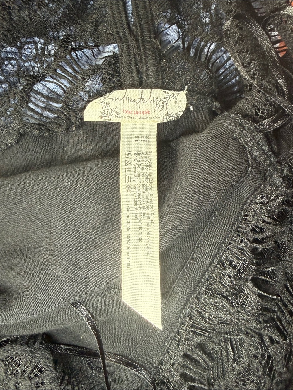 Free People ‘She’s Got It’ Black Lace Slip Mini Dress w/ Pearl-Accent Back Vampy - Picture 5 of 13